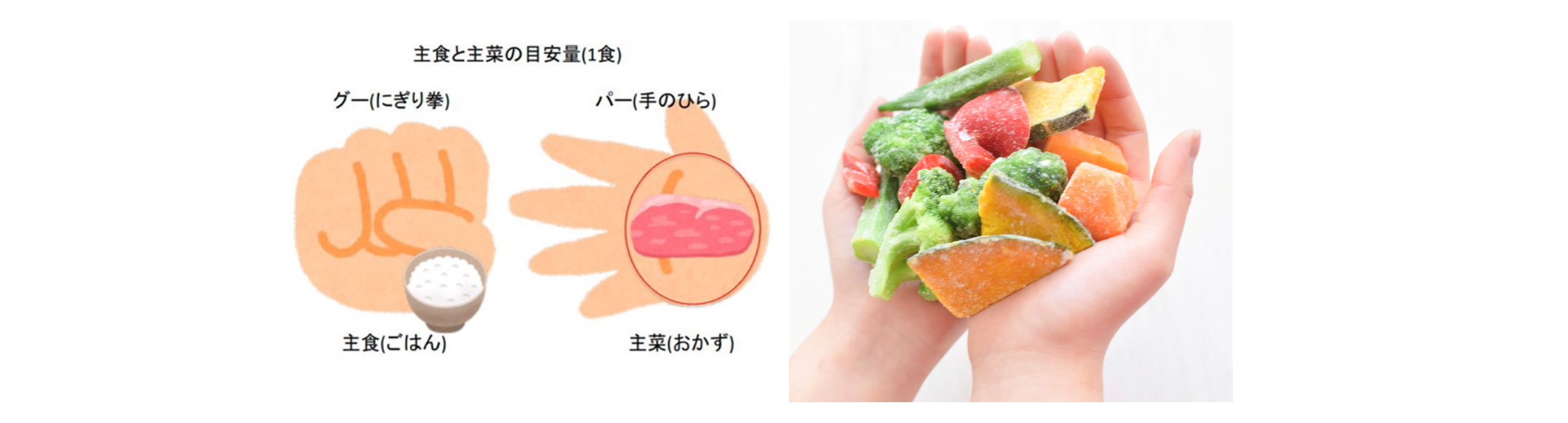 主食と主菜の目安量(1食)